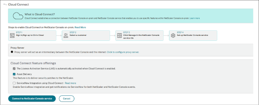 Connect NetScaler Console service