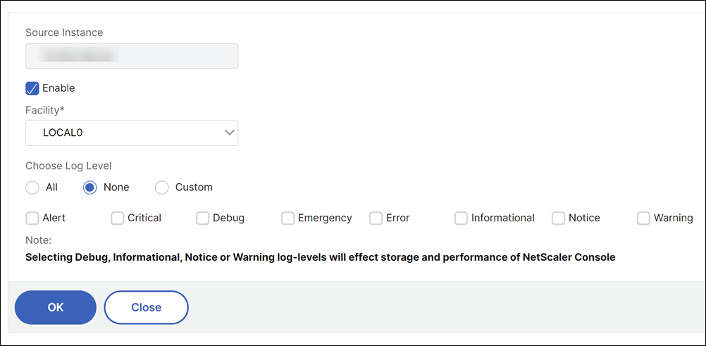 Syslog auf NetScaler Console konfigurieren