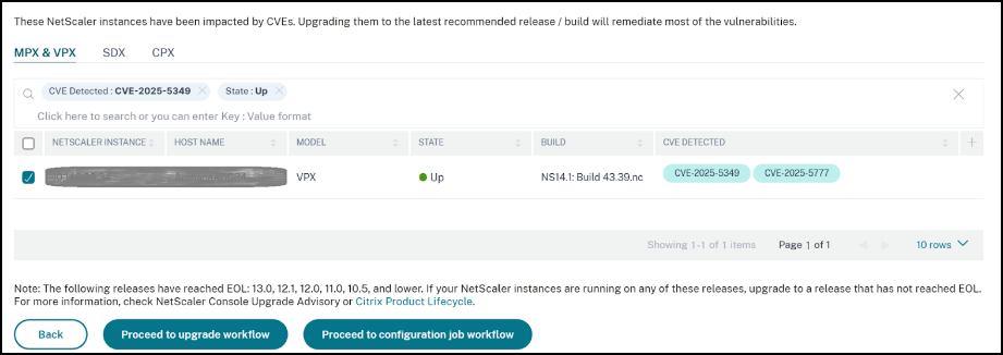 Instances impacted by CVE-2025-5349