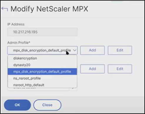 Instance profile