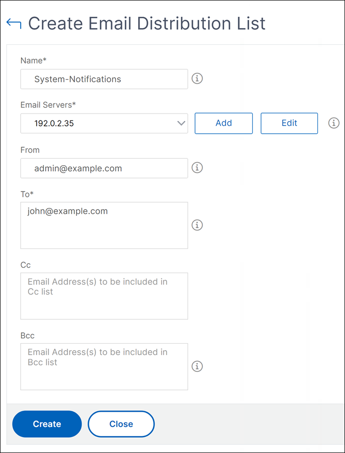 Configure system notification 2