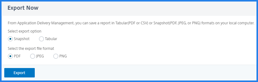 Export ADM reports