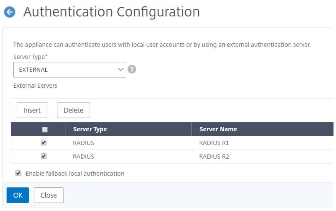 External servers