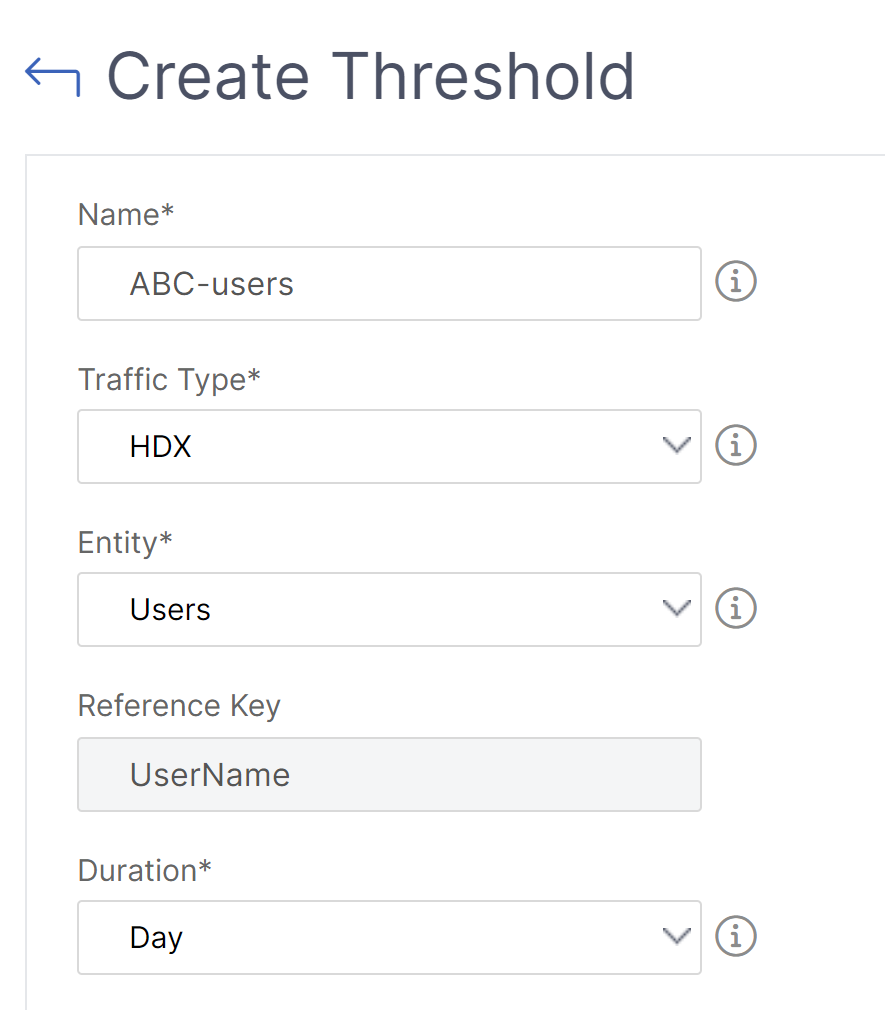 Configure thresholds