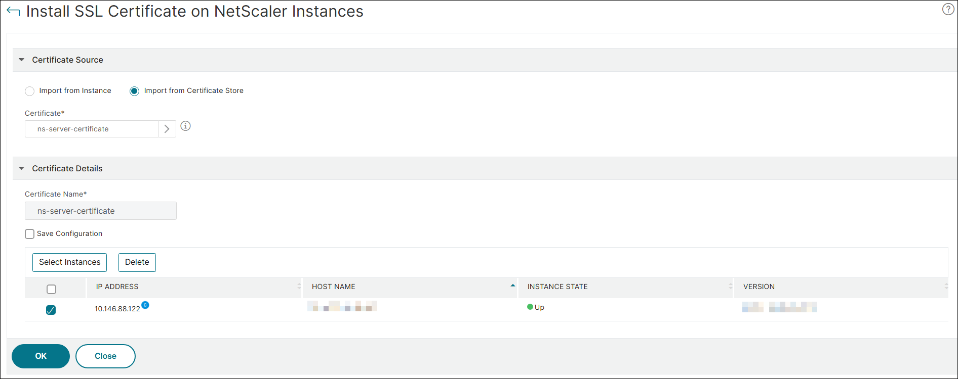 Install an SSL certificate from ADM