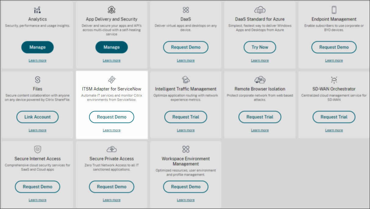 ITSM-Testversion anfordern