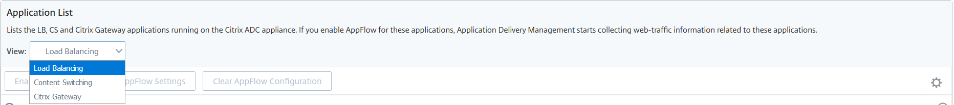 Liste des applications