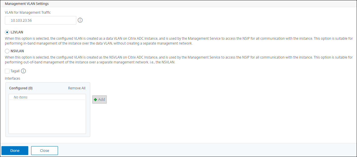 Manage VLANs