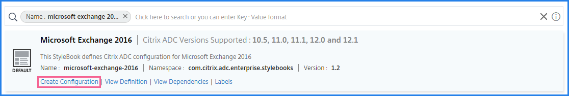 Configuration du StyleBook Microsoft Exchange