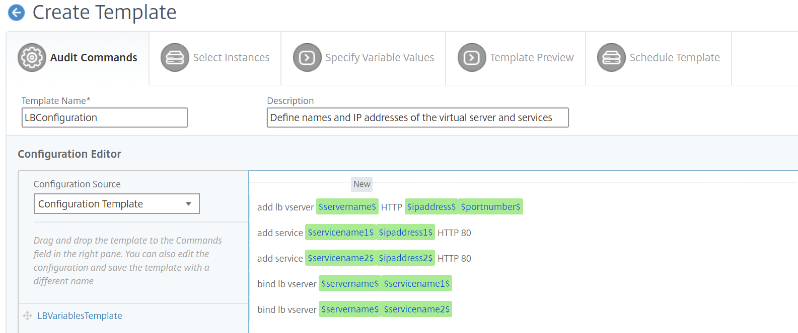 Create an audit template