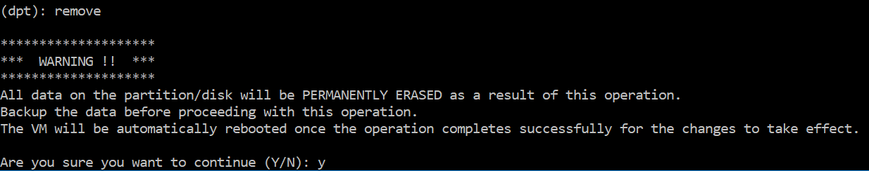 Remove existing partition 2