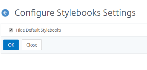 Screenshot: Standard-StyleBooks ausblenden