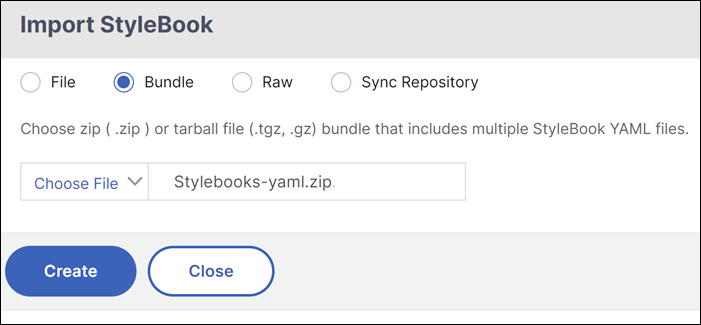 Importer un bundle StyleBook