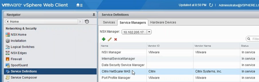 View deployed VLAN settings