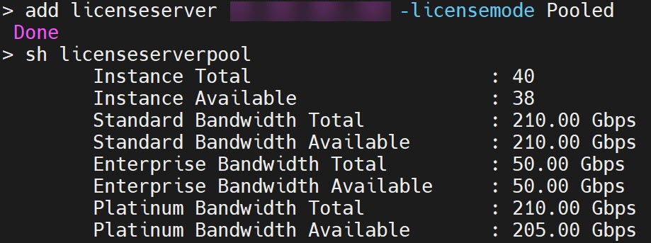Pooled capacity licenses