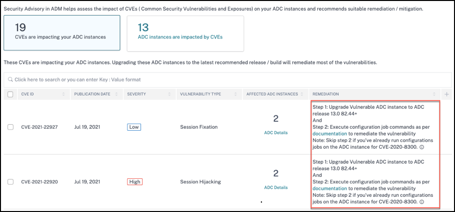 Étapes de correction pour CVE-2021-22927 et CVE-2021-22920