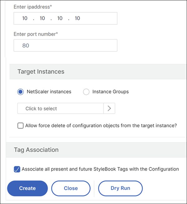 NetScaler-Zielinstanz als Datenquelle