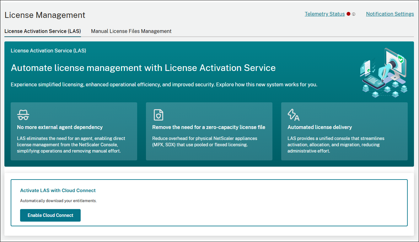 Activation options