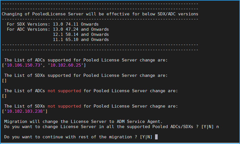 Unsupported NetScaler version