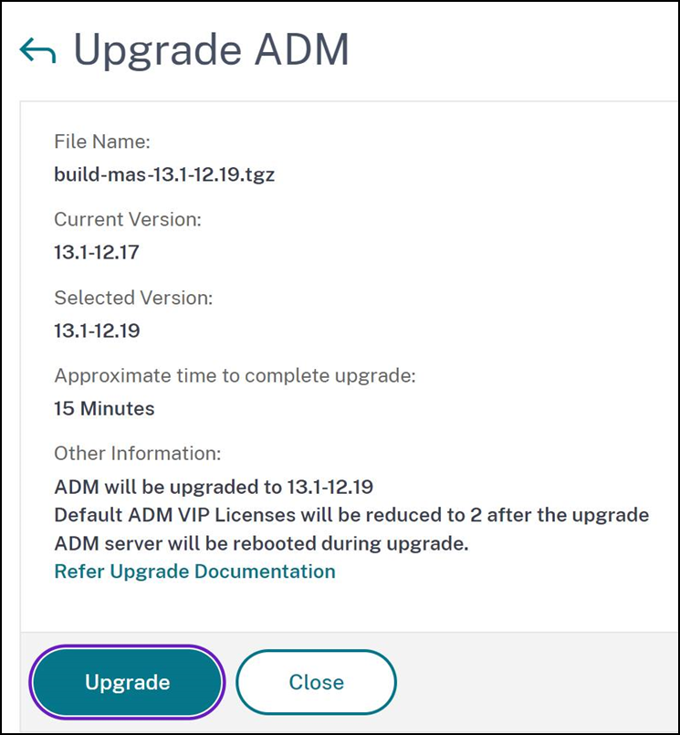 Upgrade
