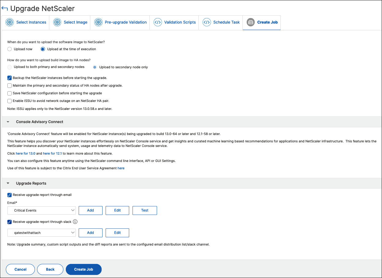NetScaler-Hochverfügbarkeits-Upgrade auf Knoten