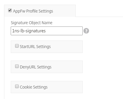 AppFw-Profileinstellungen aktivieren