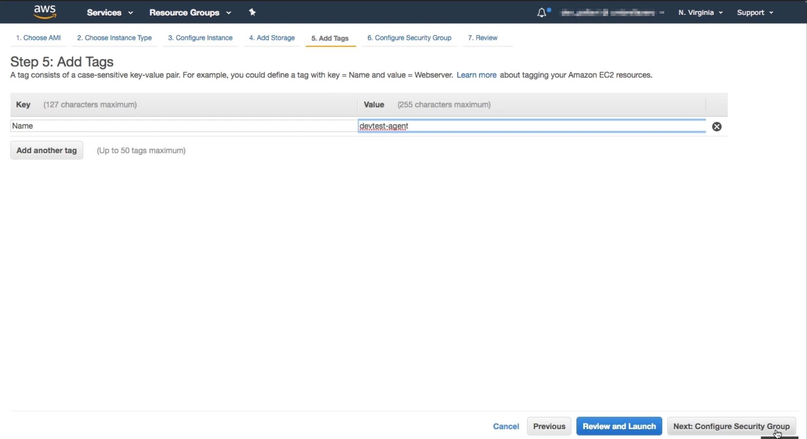 Configure security group