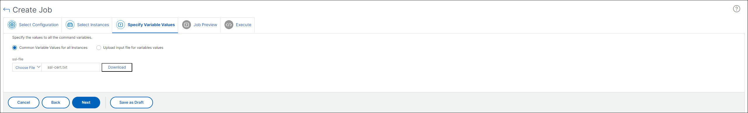 Upload file to NetScaler Console