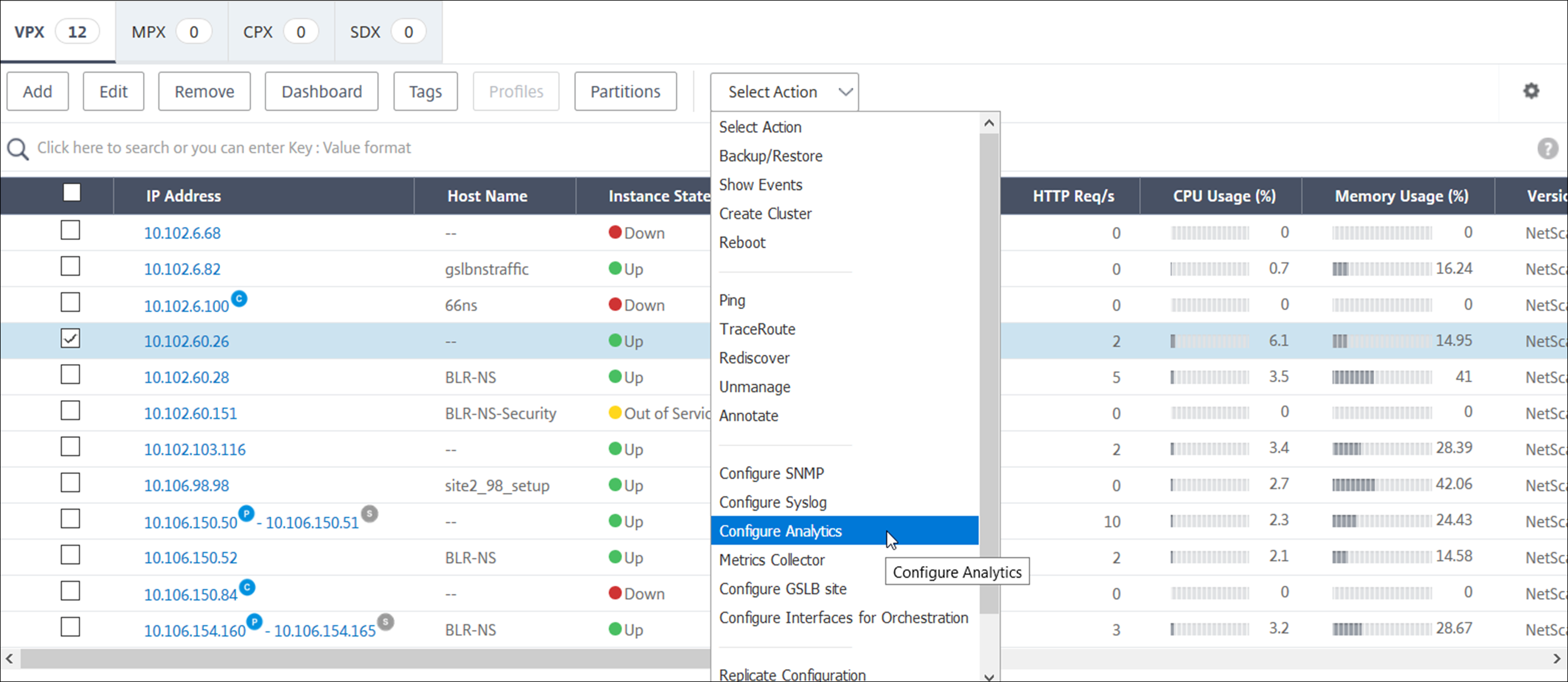 Configure analytics