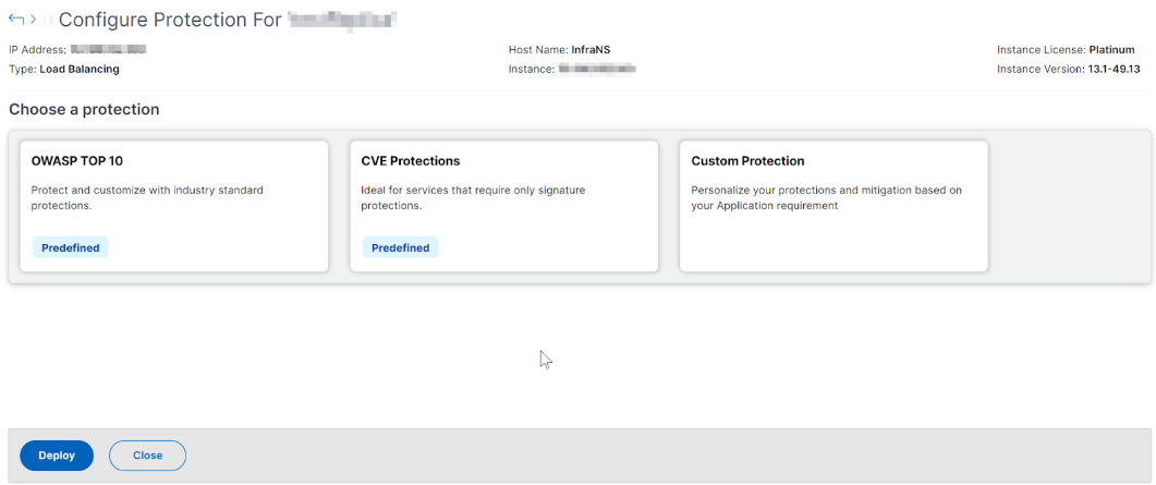 Customize protections