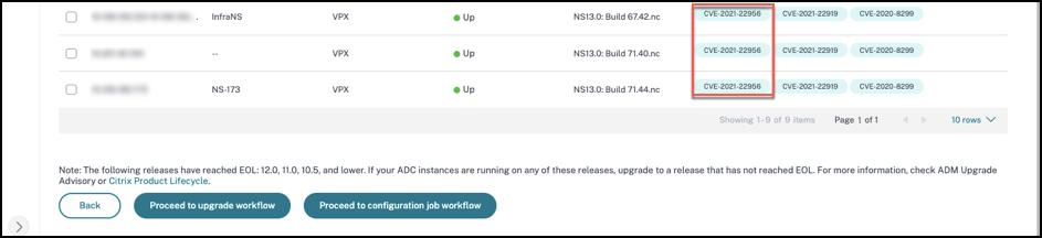 Instances impacted by CVE-2020-8300