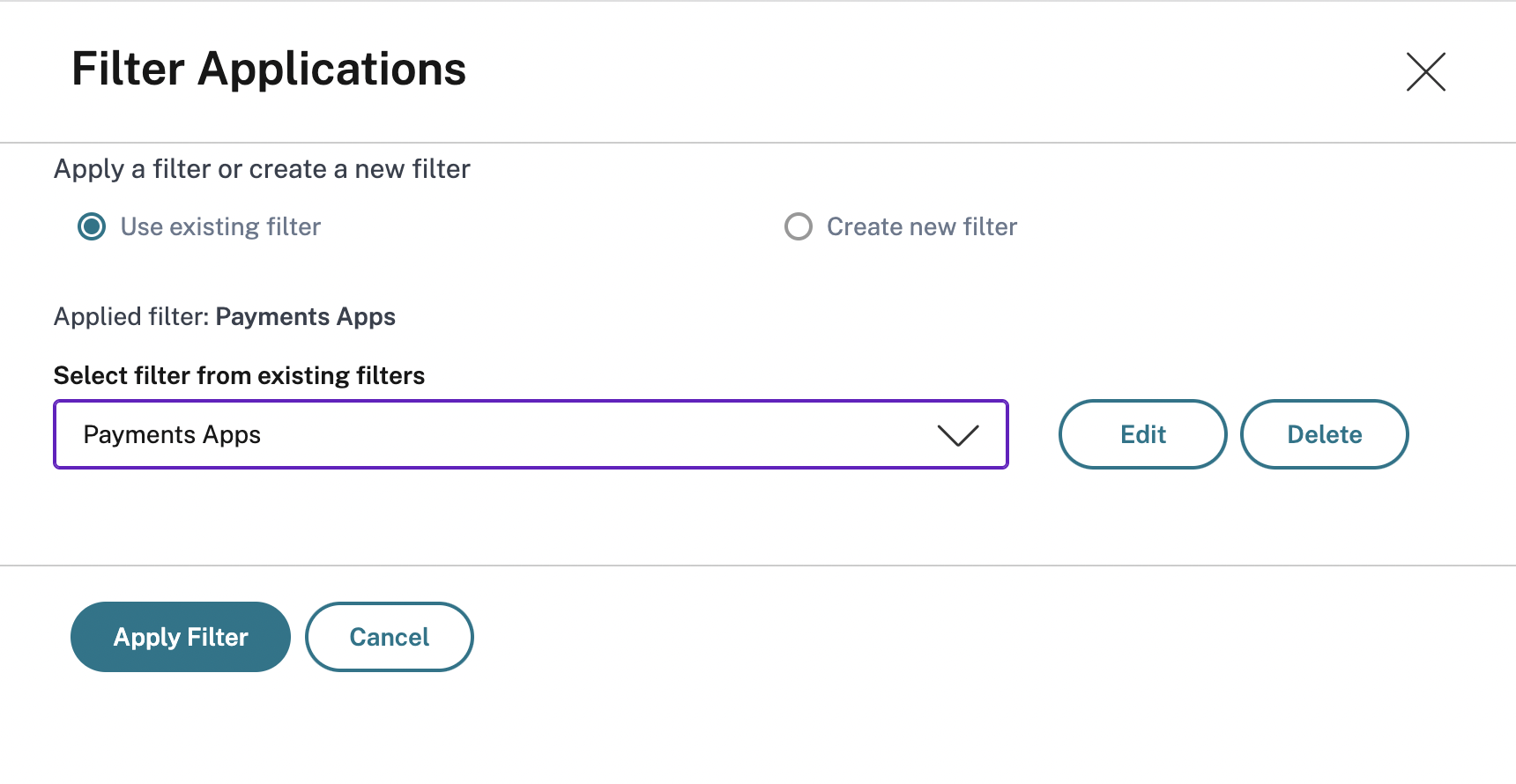 Edit filters