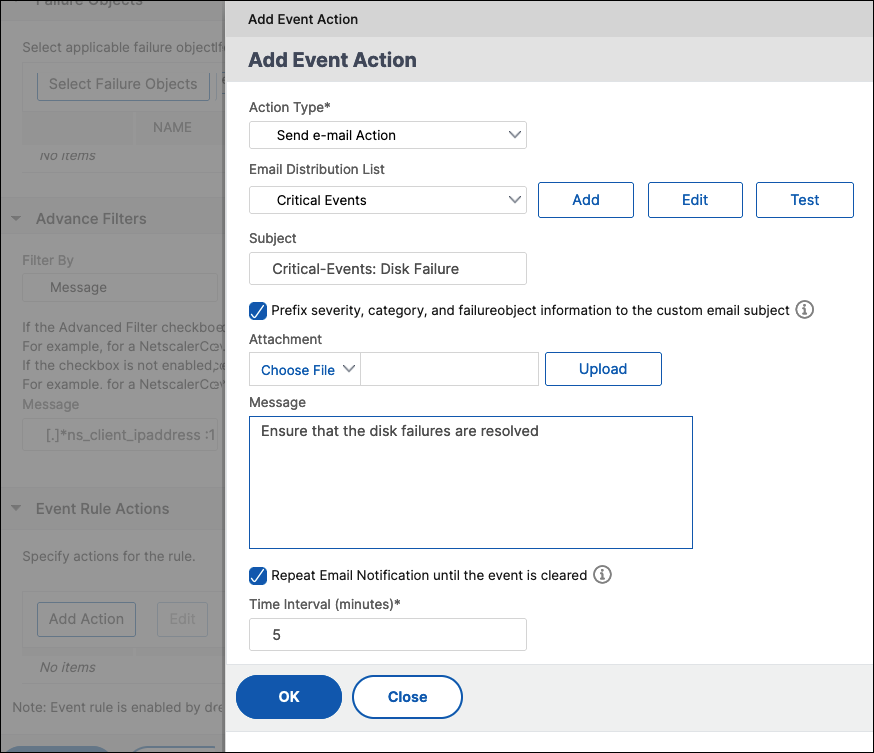 Add event action