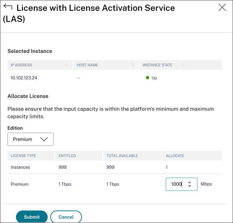 License with LAS