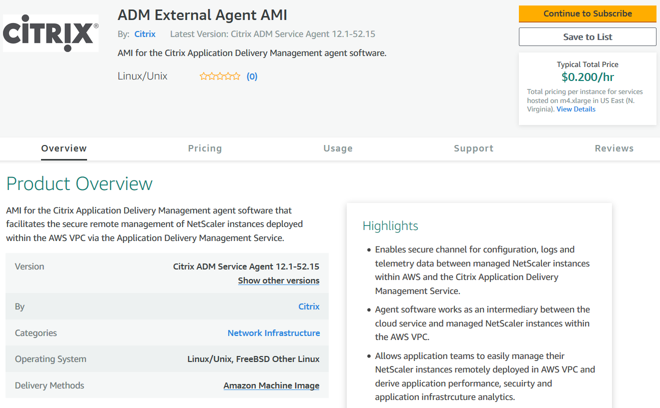 NetScaler Console external agent