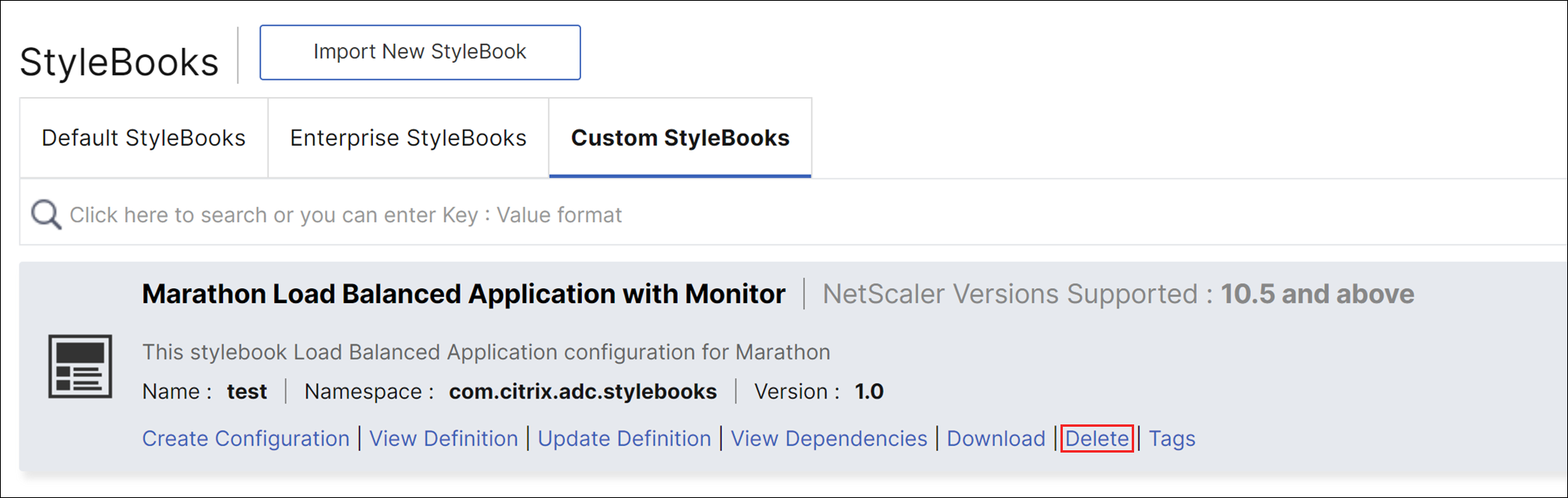 Delete StyleBooks