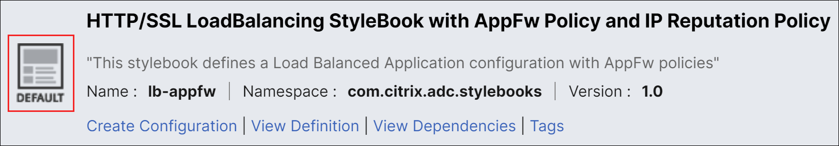 Default public StyleBooks