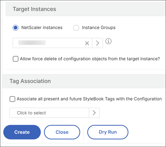 Add target instances