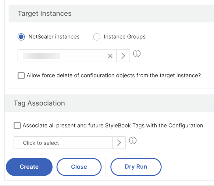 Target instances