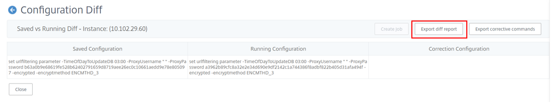 Configuration difference
