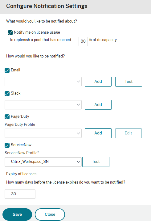 Notifications Settings