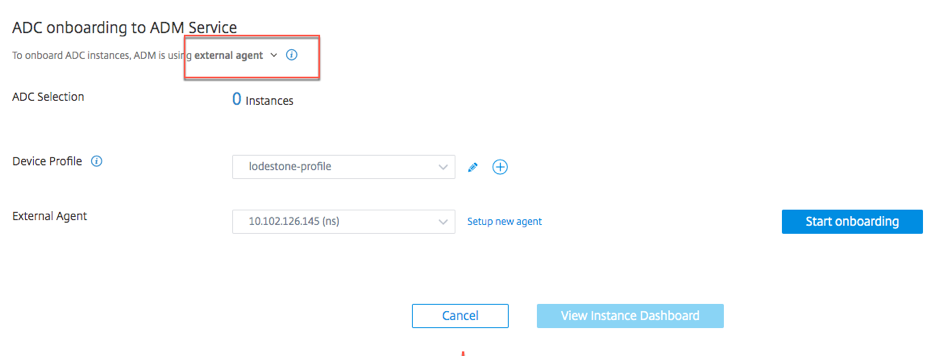 Onboard NetScaler using external agent