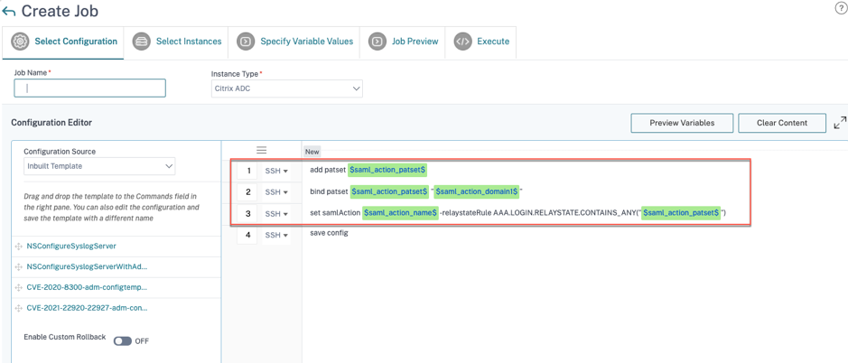 Customize SAML action
