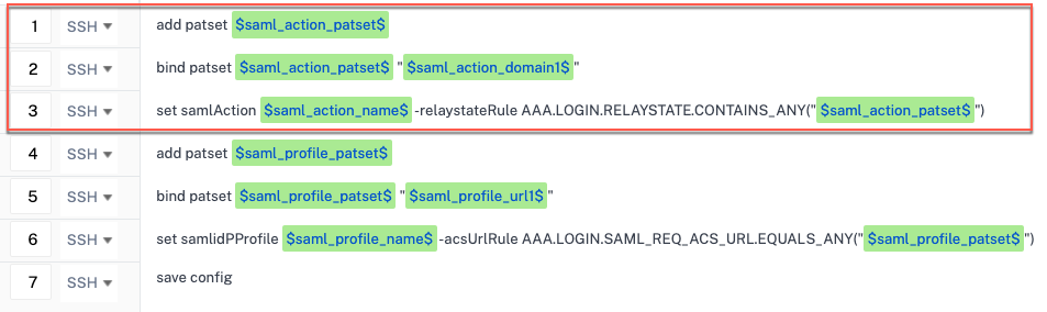 Customize SAML action