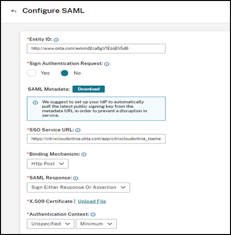 SAML preview