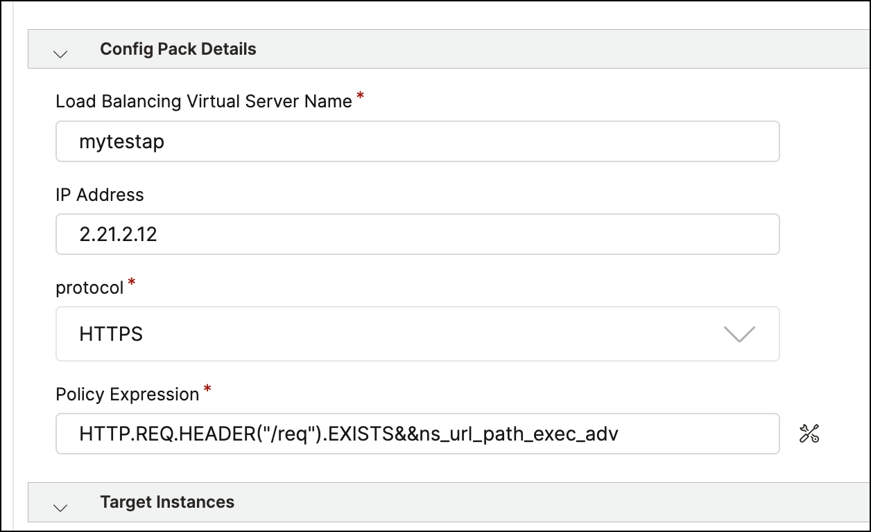 Config pack with expressions