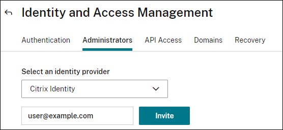Invite a user to use the NetScaler Console