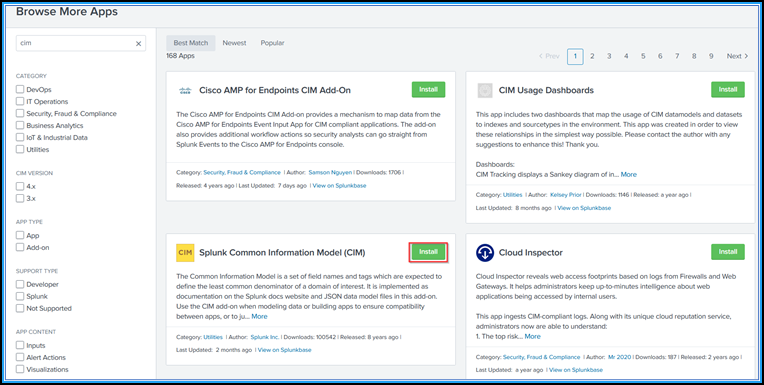 Splunk CIM