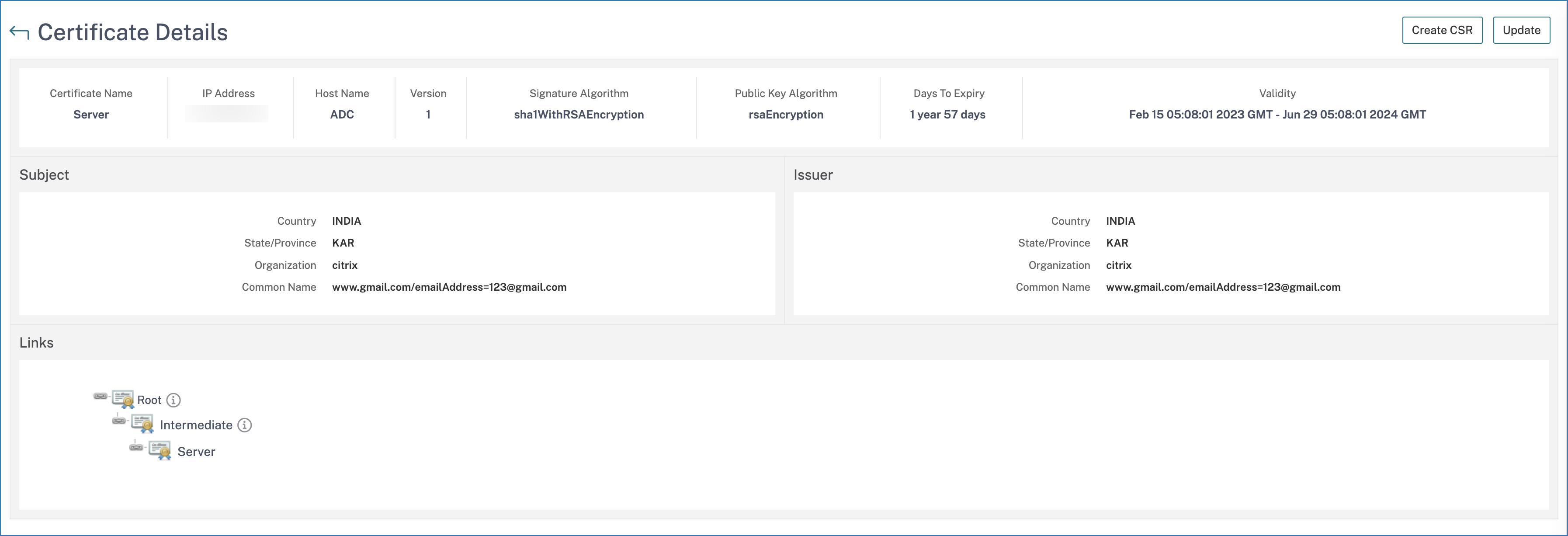 Select certificates