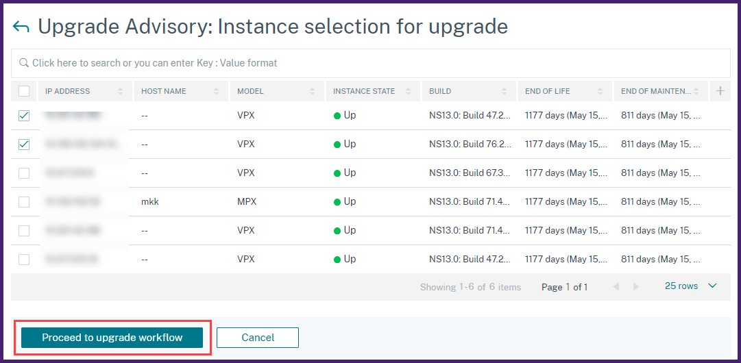 Upgrade workflow